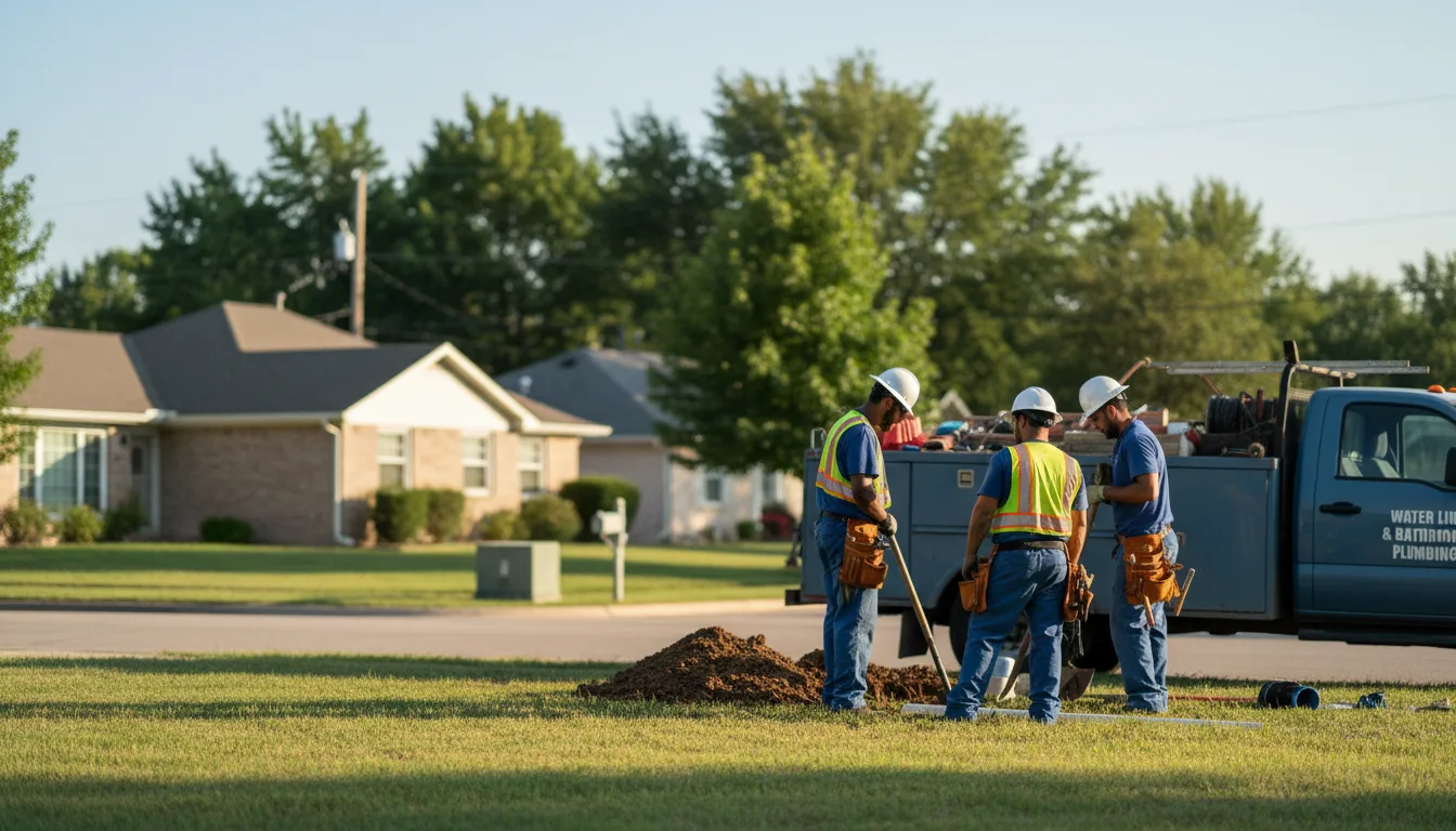Residential water line and bathroom plumbing service in Montandon, PA